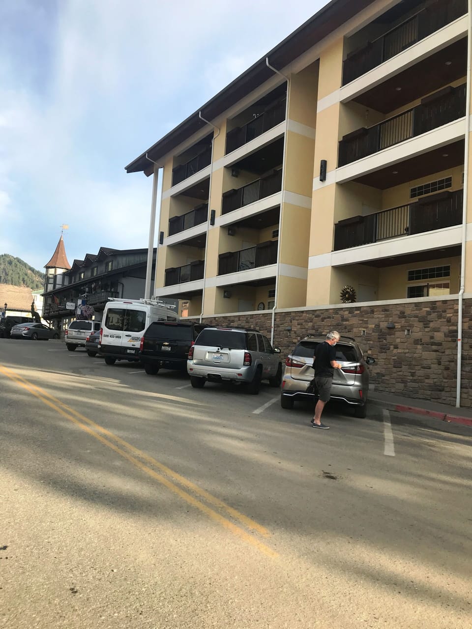 Street parking with Parking Meters.