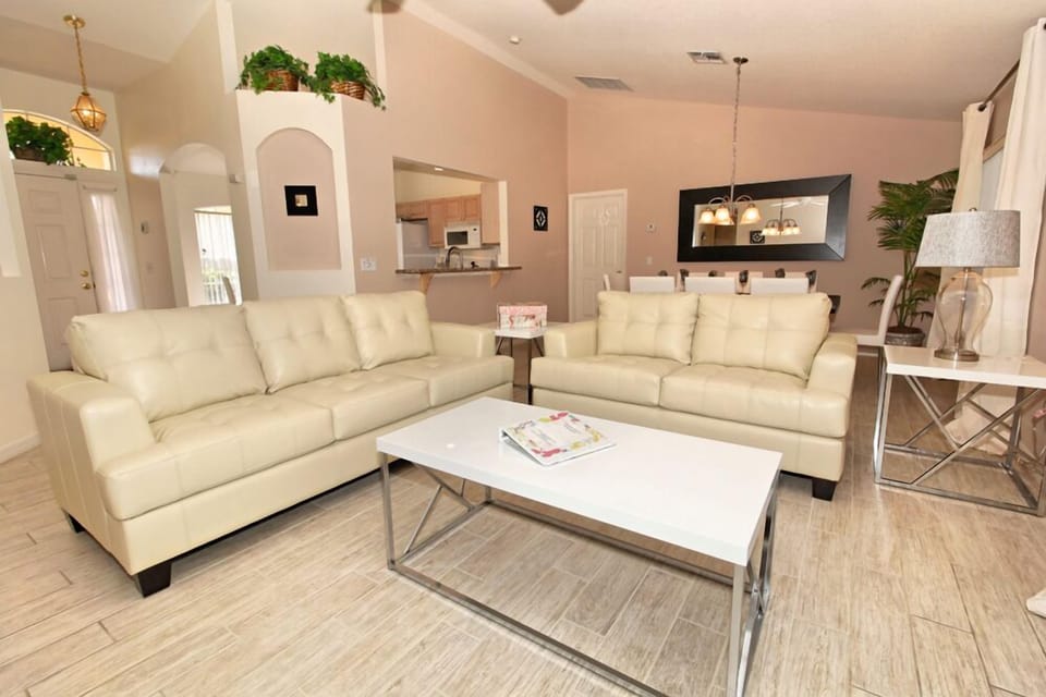 The Great Room featuring Two Comfortable Leather Sofas