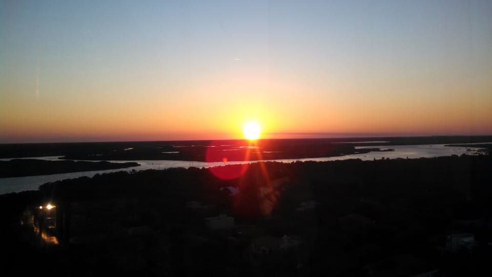 Sunset view from the top of the Ponce Inlet Lighthouse.