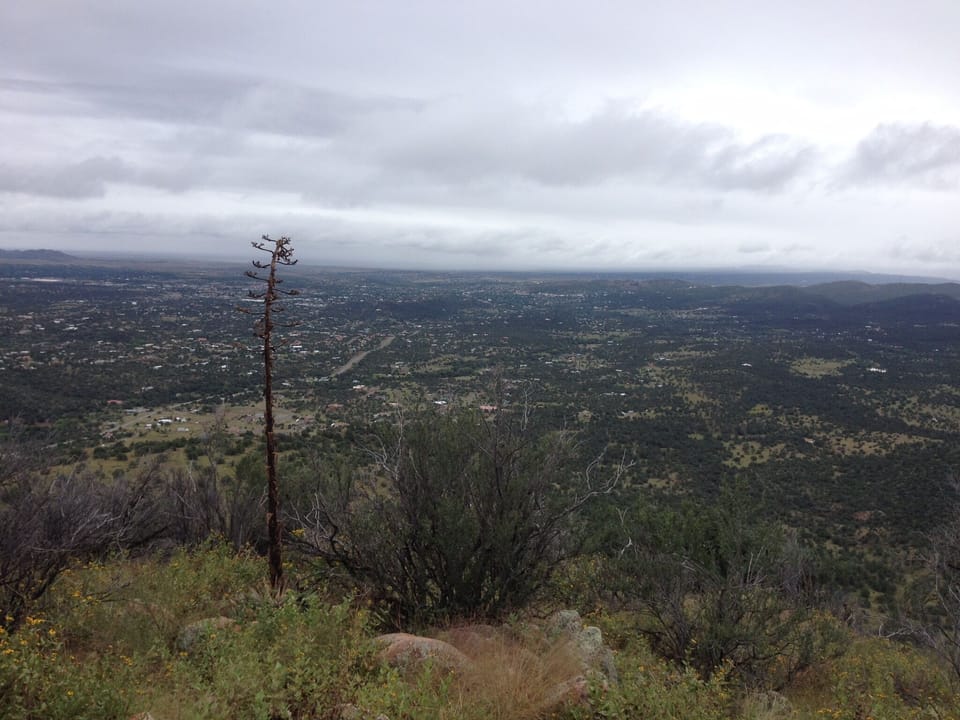 View of Silver City from top of Gomez peak