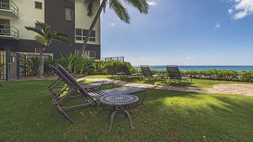 Ocean front lawn