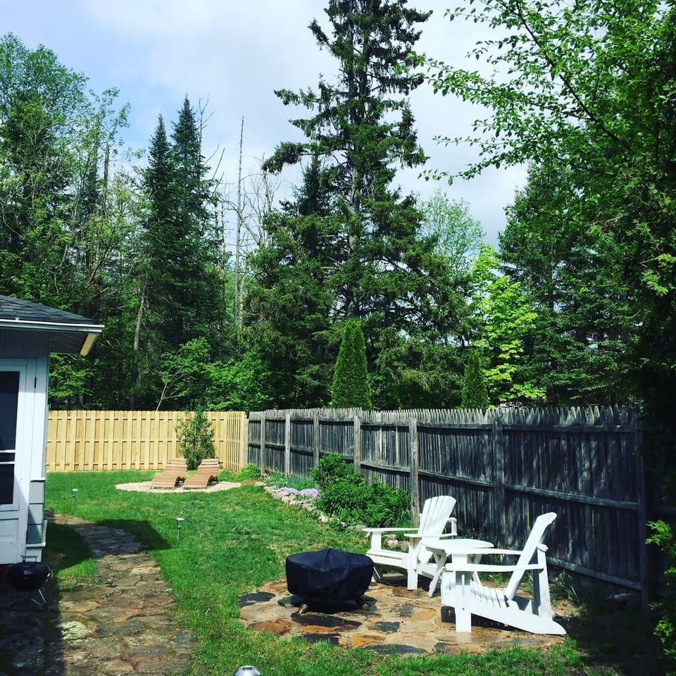Yard, Adk chairs, Firepit