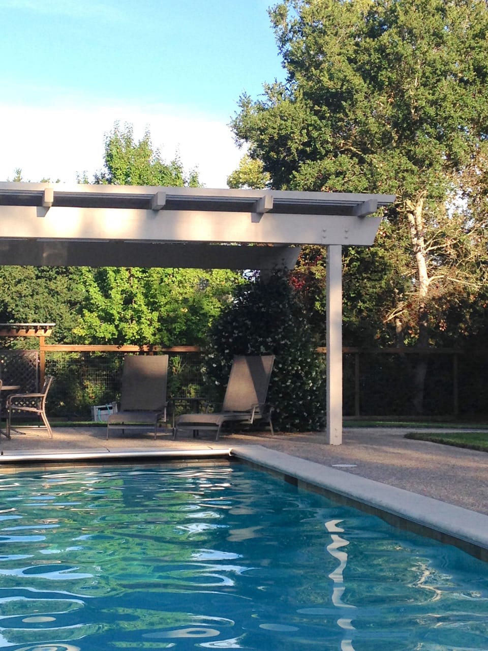 Large saltwater swimming pool available in season (typically May - October)
