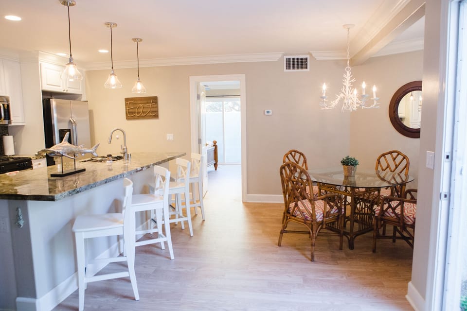Plenty of seating for a meal with friends and family