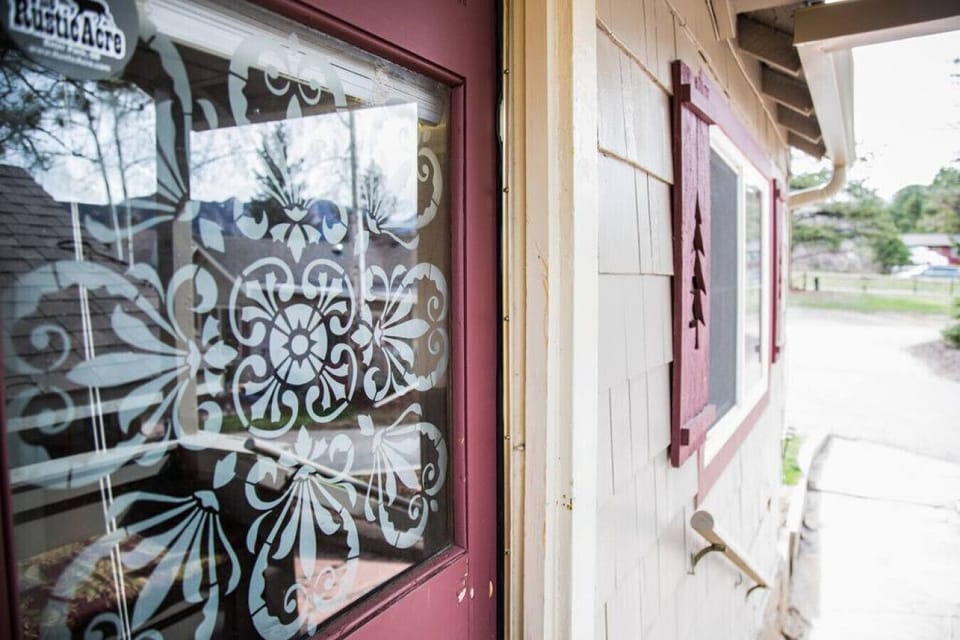 Entrance window of cabin