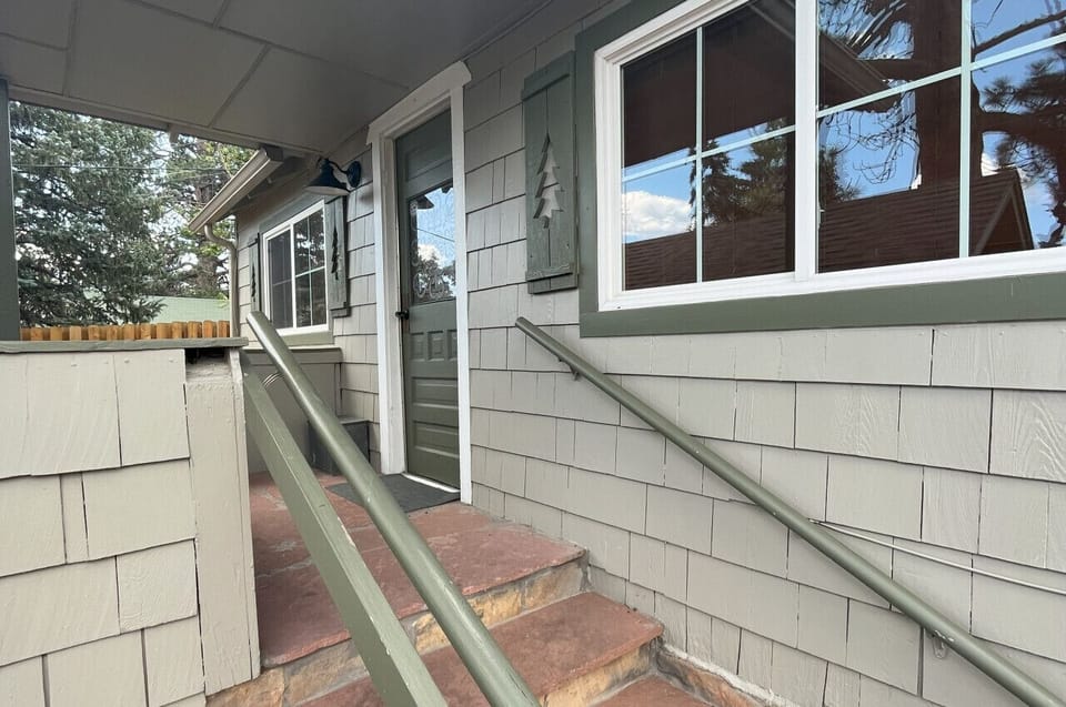 Stairs to cabin entry door