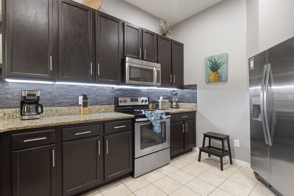 Updated kitchen with stainless appliances
