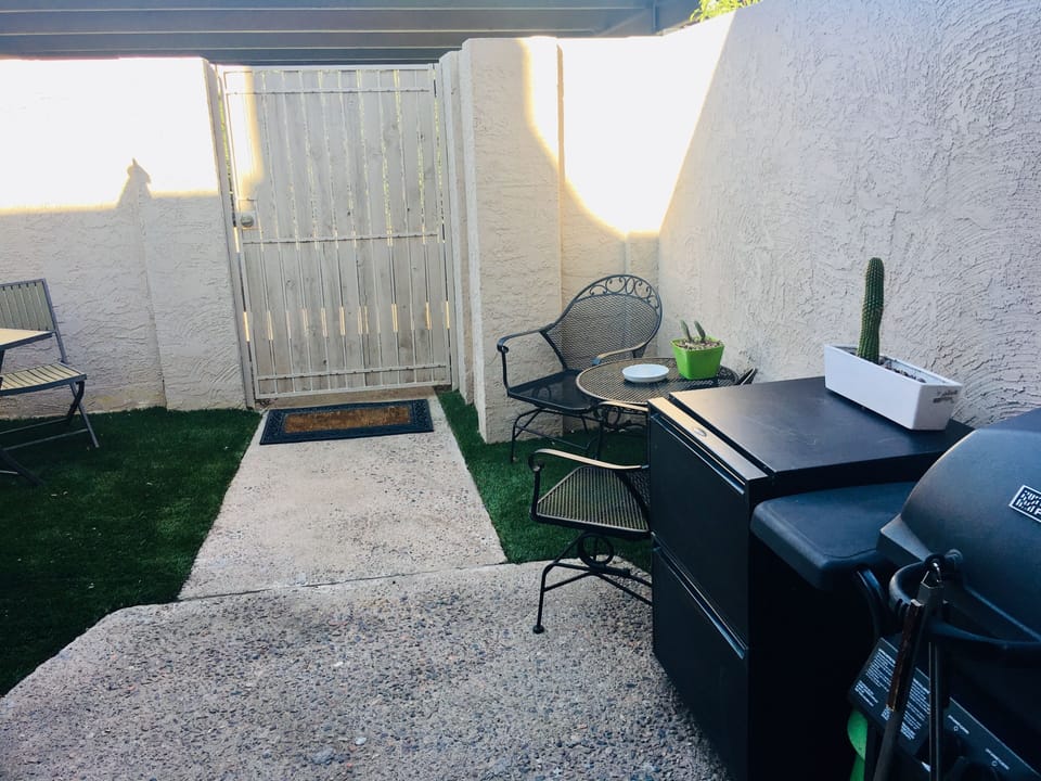 Private patio with BBQ