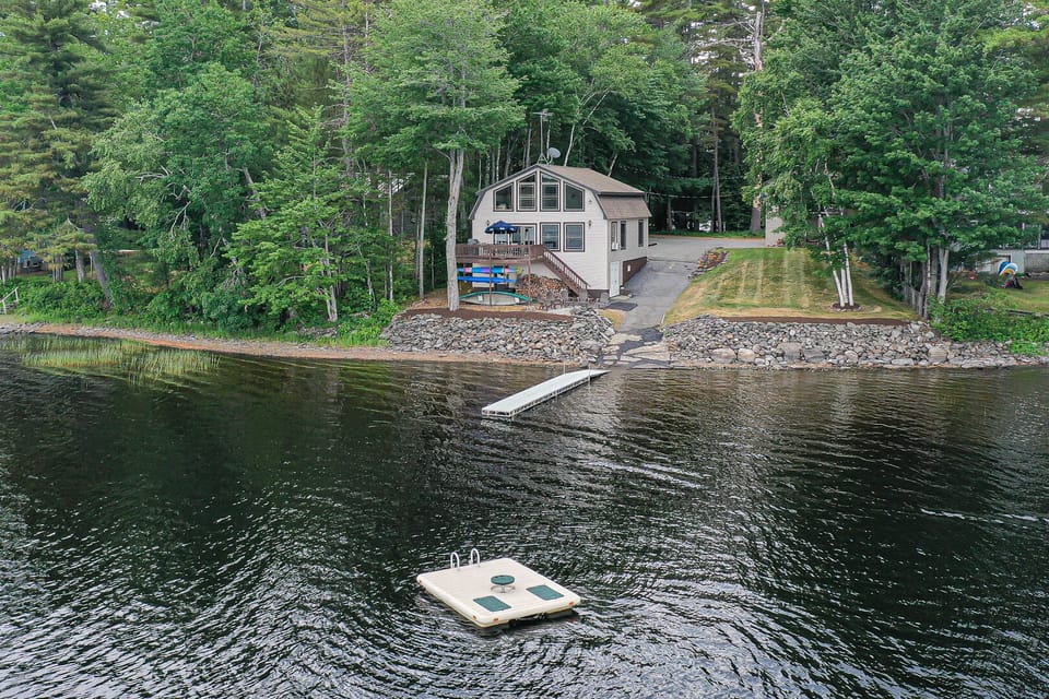 Private dock with swimming float