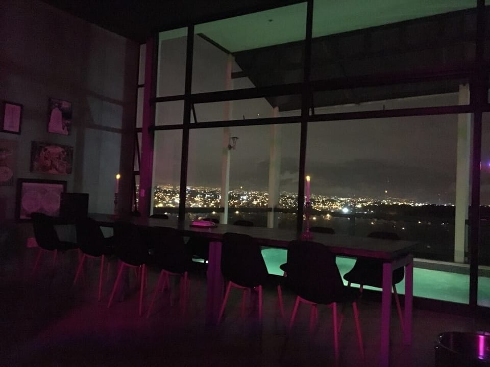 Night view from dining area