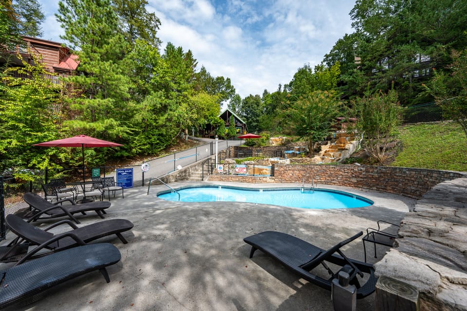 Resort pool walkable from cabin. Open May-Sept