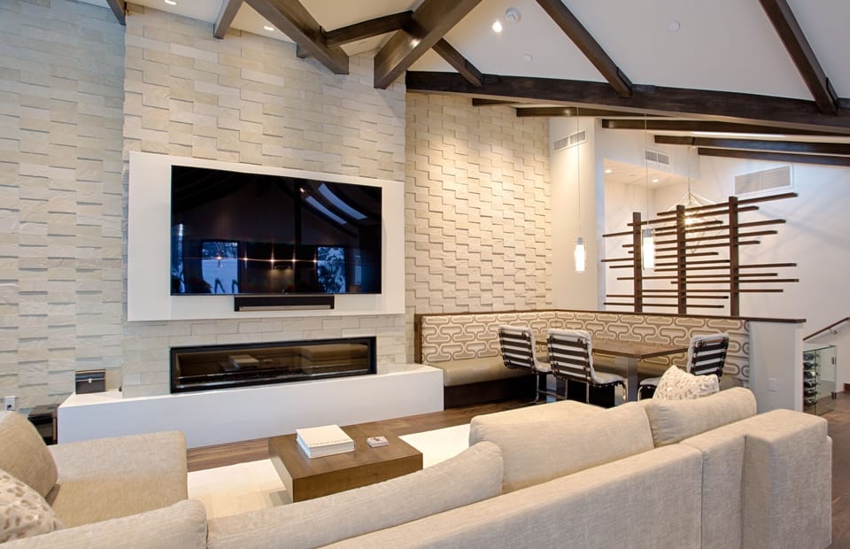 living room and dining banquet