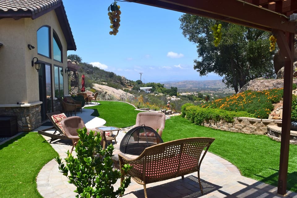 BACKYARD FIRE PIT WITH A Valley VIEW