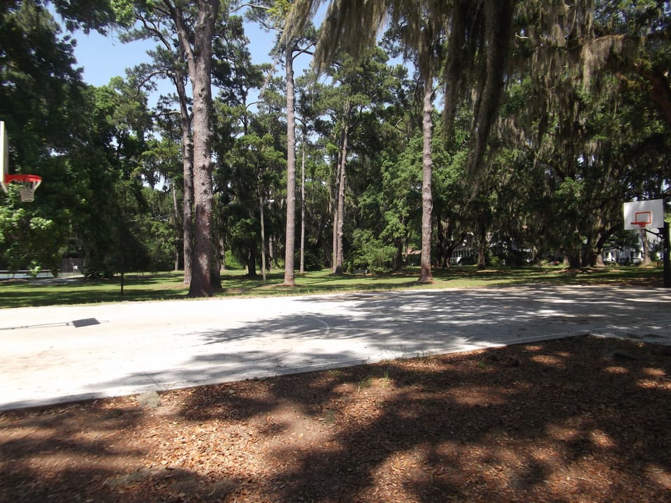 public basketball court short walk to the unit