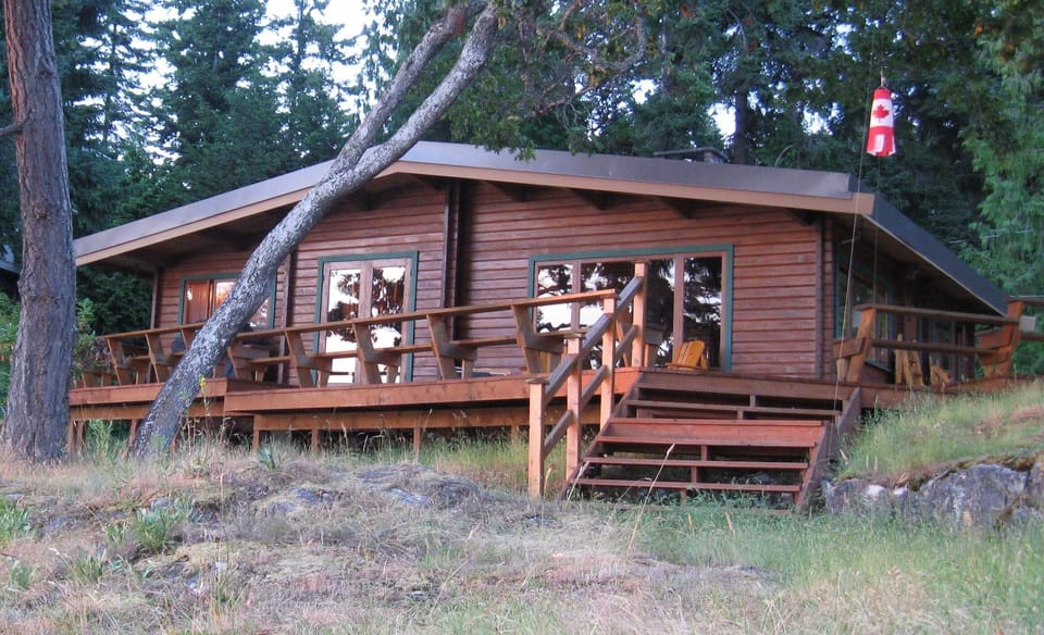 Over 1,000 sq ft of sundeck on south and east sides of Cabin