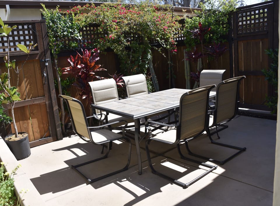 Alfresco dining awaits you!  (not pictured: new Weber grill)
