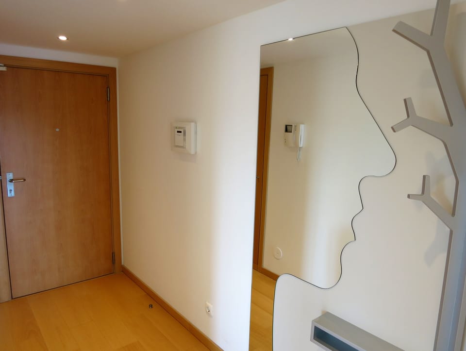Spacious entrance hall leading to the living room & kitchen.