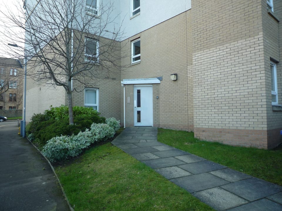 Rear entrance to building from the carpark
