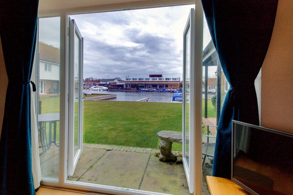 View of the river from the french doors 