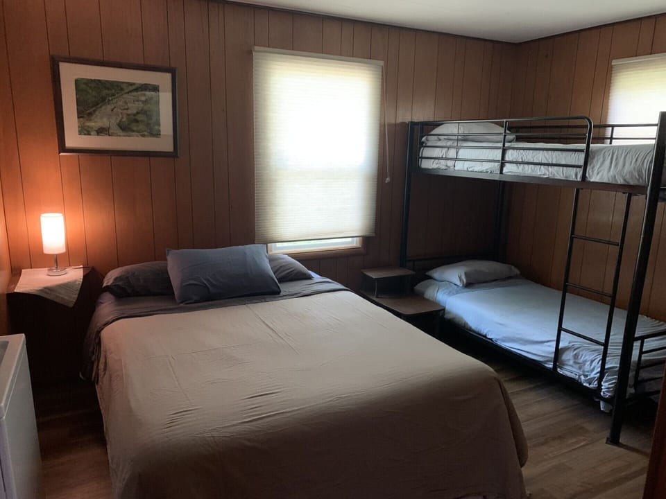 Bedroom 2 with queen and twin over twin bunk