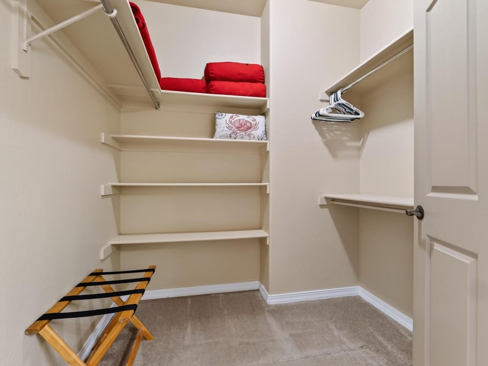 Large walk in closer for all your storage needs.
