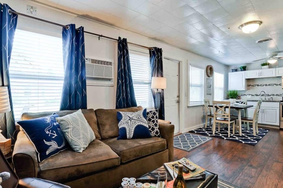New full-size sofa sleeper in family room 