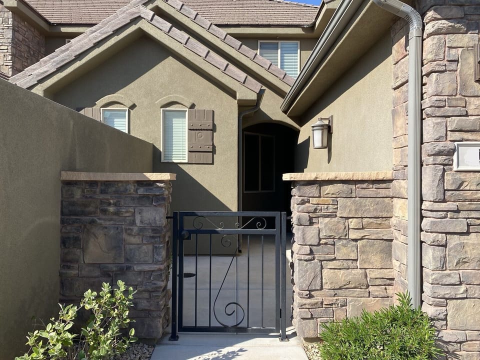 Front entrance and courtyard.