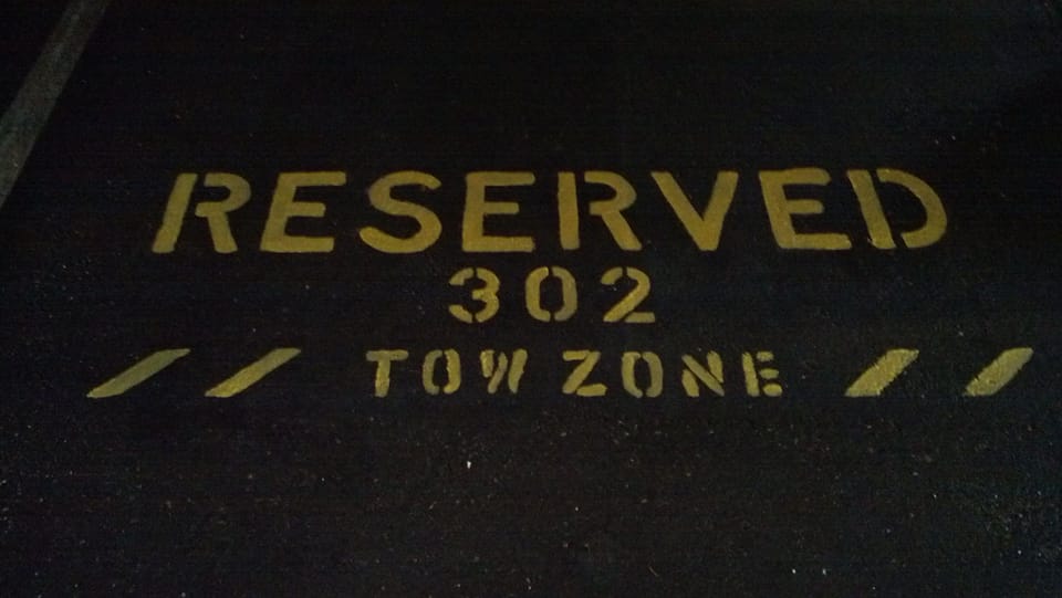 Reserved covered parking within 60 feet of elevators. Lots of carts for luggage.
