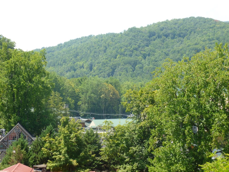 Our wonderful view of the Great Smokey Mountains.