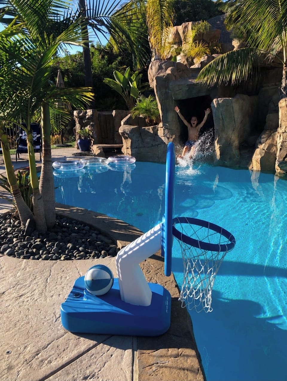 Twp waterslides for endless fun.
