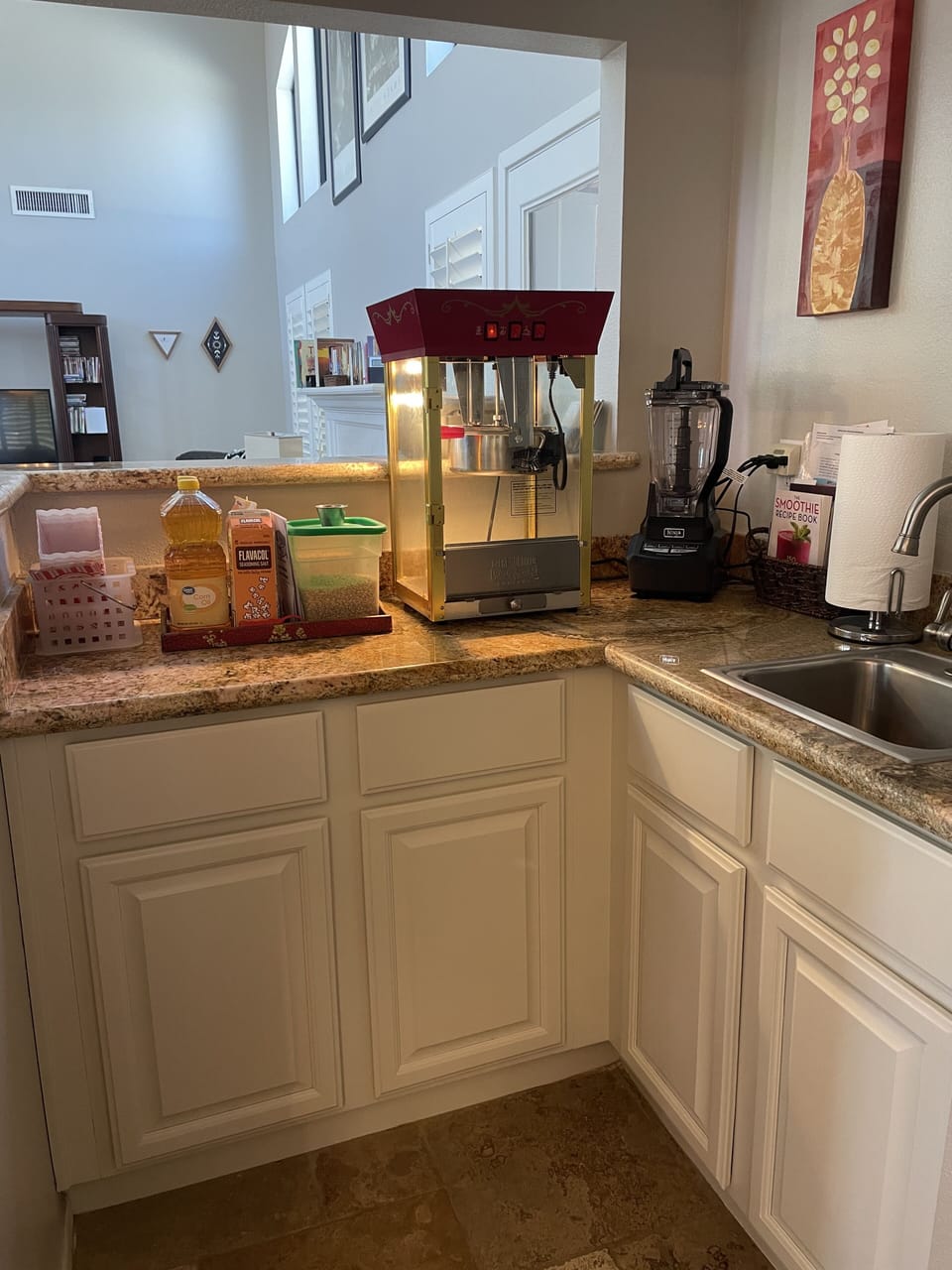 Popcorn Machine, Ninja Blender for Making Smoothies and Margaritas in Bar Space