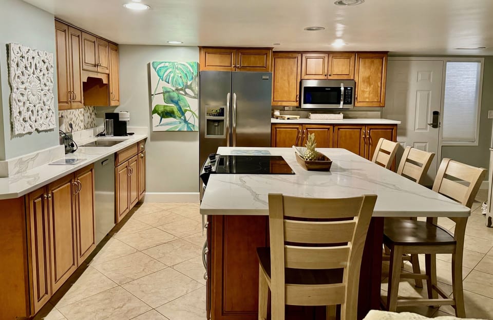 Rare Oversized Kitchen and Island