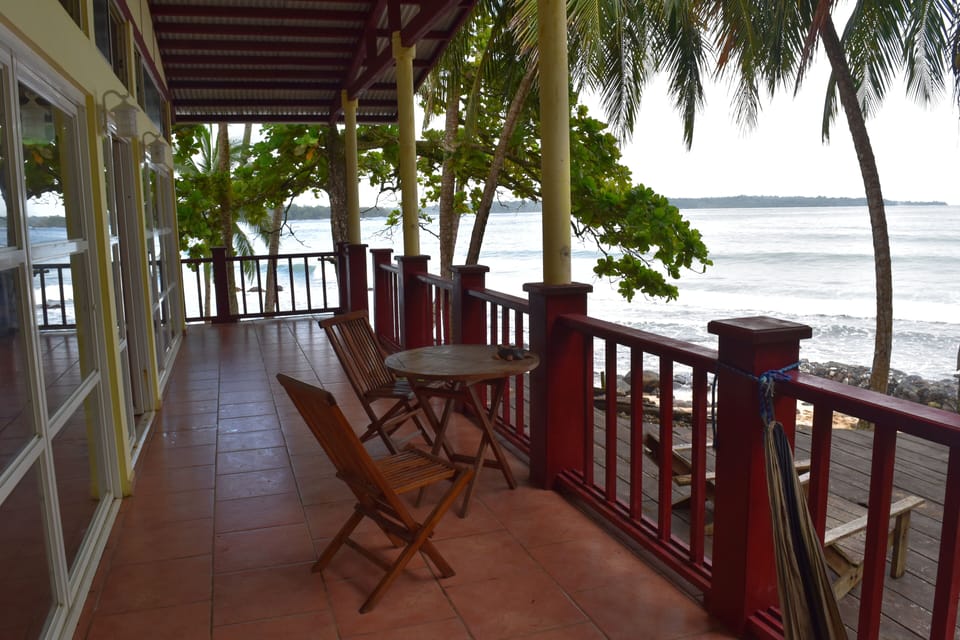 Front porch. Great little morning coffee spot to scope the surf breaks! 
