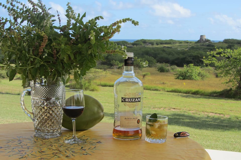 Late afternoon refreshment. Only Cruzan Rum served here!