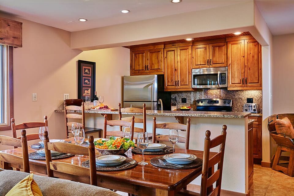 Dining area and kitchen