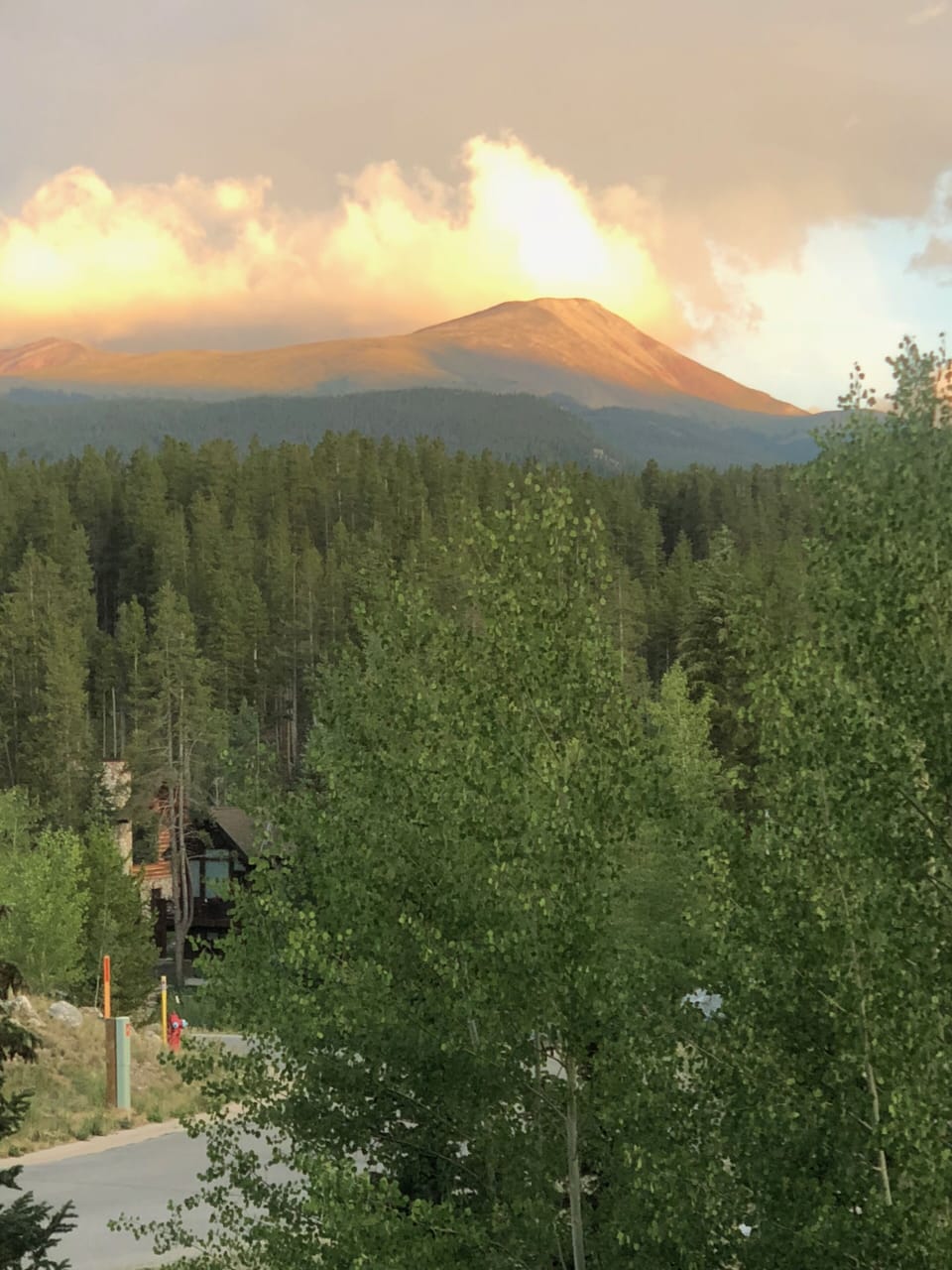 View of Mt Baldy from deck