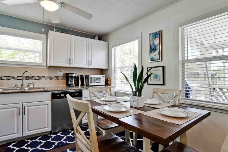 Well equipped kitchenette with Stainless steel appliances and granite countertop Make meal prep a snap