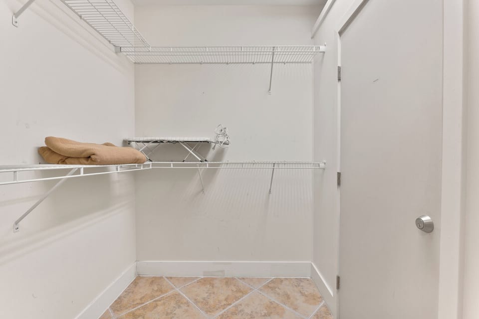Large master closet for all your suitcases