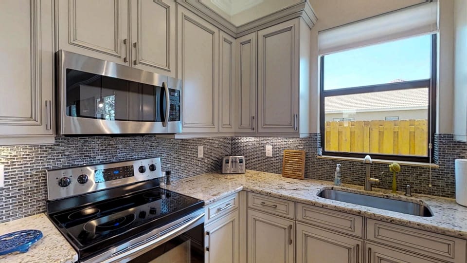 the kitchen