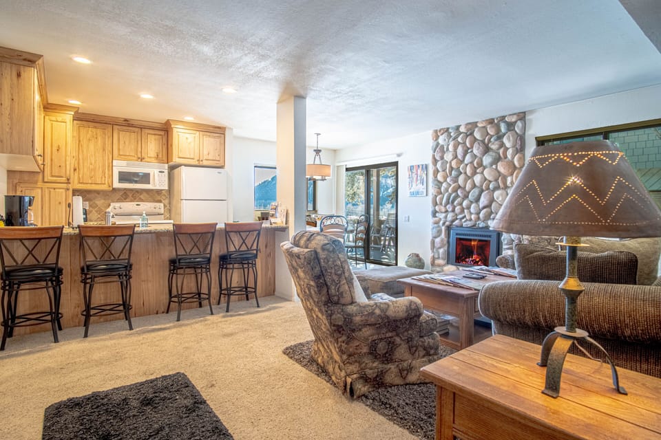 Living Room with Cozy Gas Fireplace
