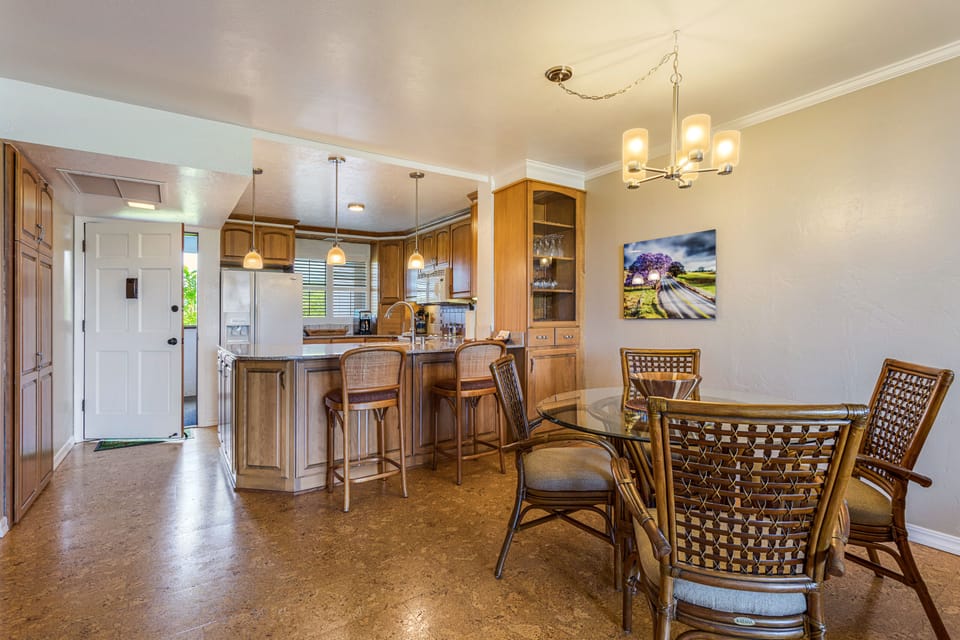 Kitchen, Bar and Dining Area