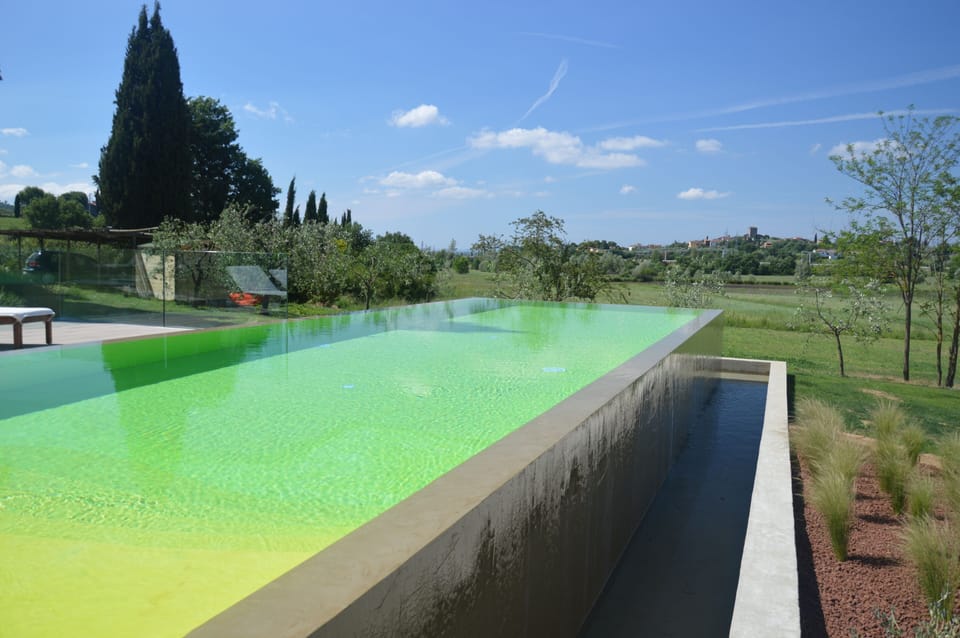 guests infinity pool ...colours according with the landscape
