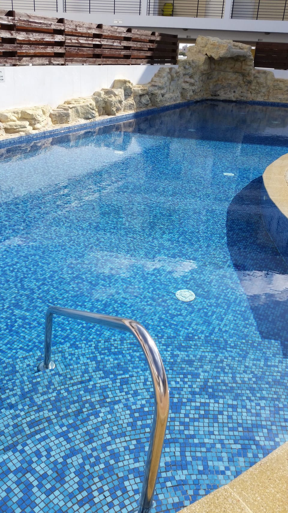 Clear inviting walk in pool