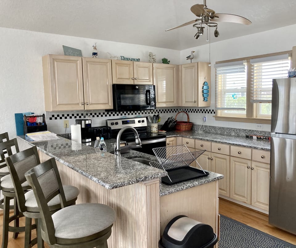 Open kitchen area. 