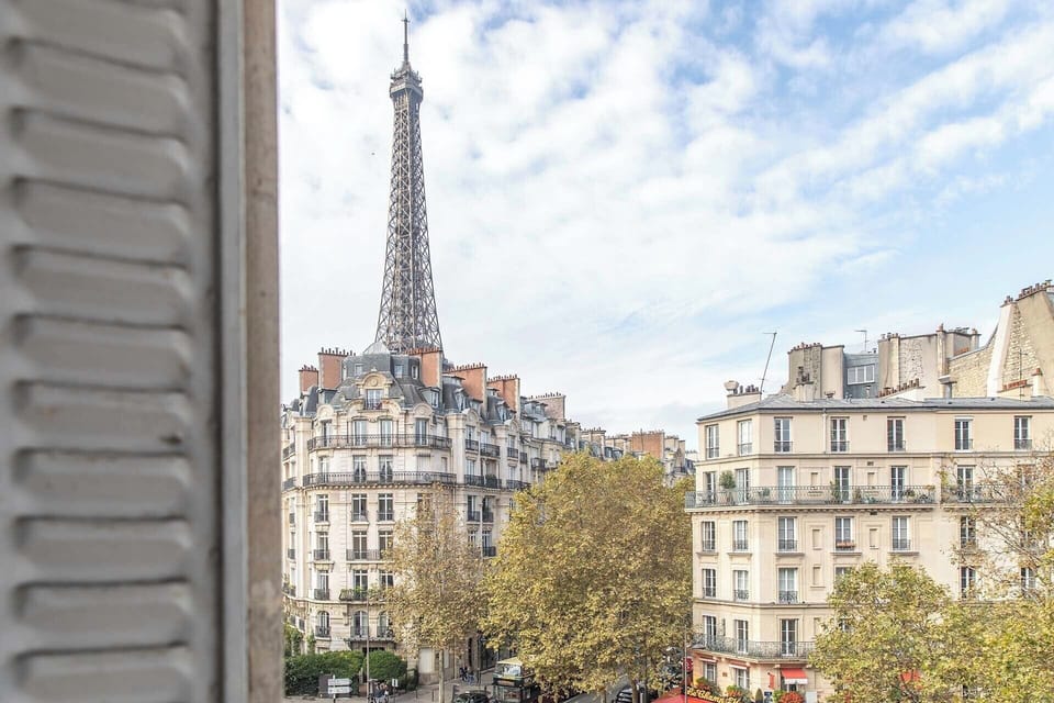 Views from the French doors in the living room and bedroom 2.