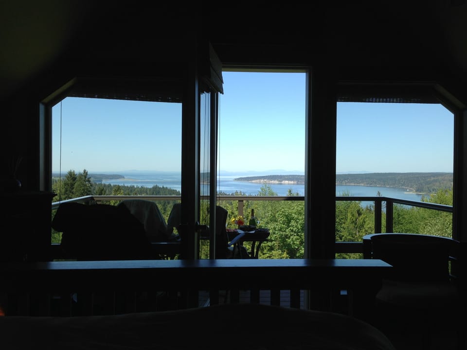 View out the windows overlooking Sequim Bay