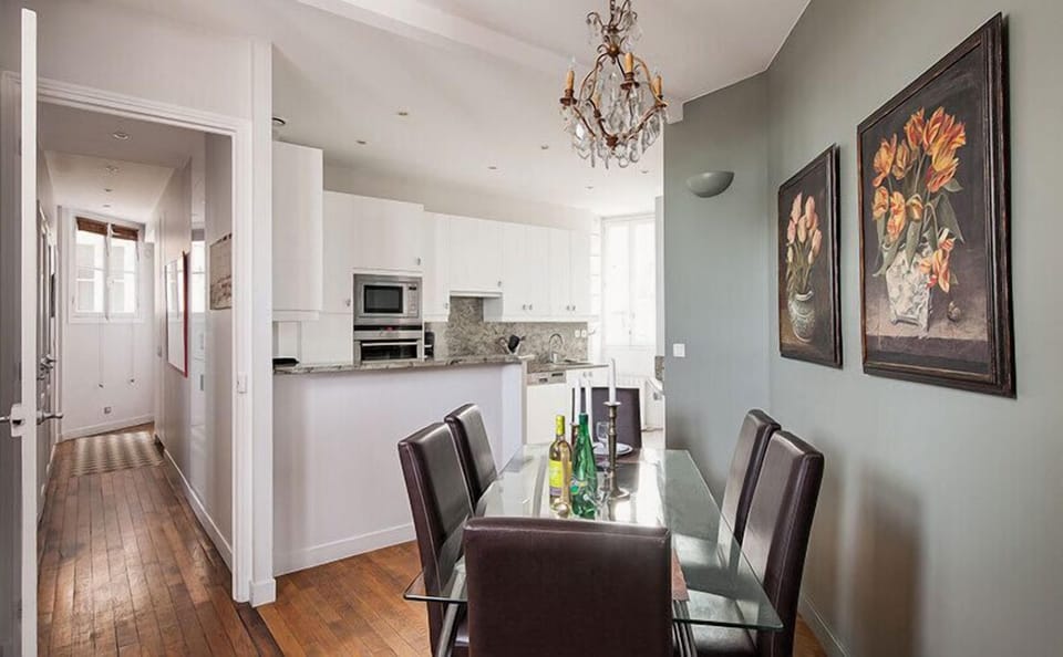 Dining area is conveniently set near the kitchen.