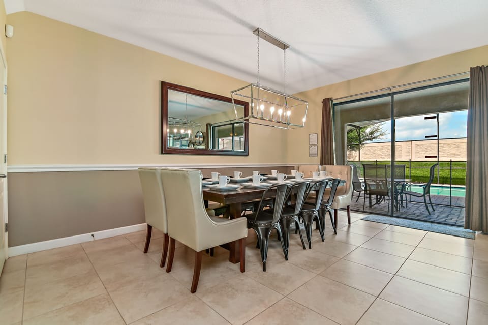 Dining room can seat 12 with additional seating at bar and outside