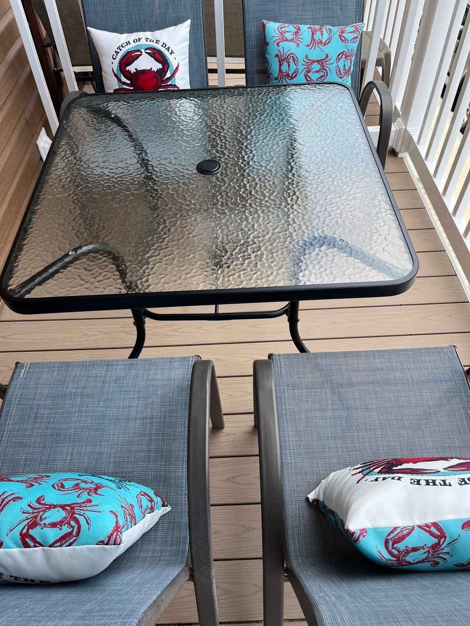 Table & 4 chairs on 1st floor deck
