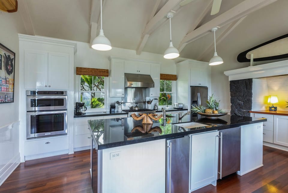 Under counter ice maker, beverage fridge and wine cooler.